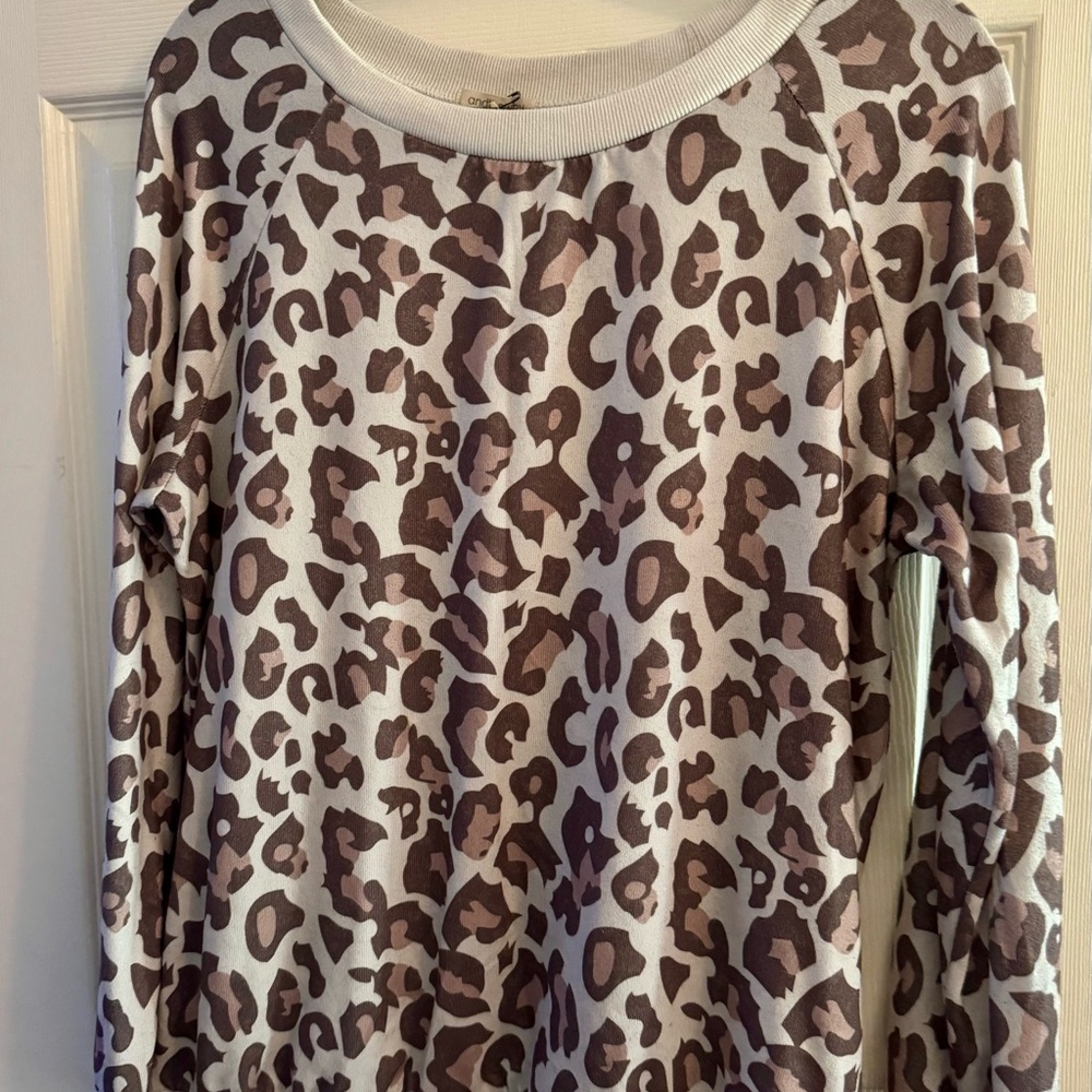 Leopard Print Long Sleeve Top
